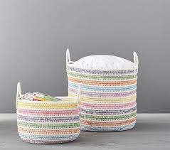 Just take a look at our toro rope baskets to prove otherwise. Pastel Rainbow Woven Cotton Storage Baskets