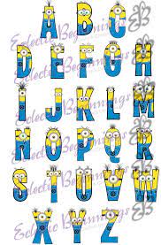 Fun minions coloring pages for your little one. Alphabet Png Digital File Diy Print Clip Art Minions Character Letters Alphabet Printab Tutorial De Letras Tipos De Letras Abecedario Letras Bonitas Y Faciles