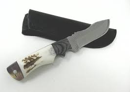 Amazon.com: Outdoor Merchants Handmade USA Anza Knives Tracker Elk Stag  hHndle Micarta Bolster Full Tang Leather Sheath : Tools & Home Improvement