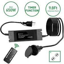 Outdoor Dimmer 650w String Light Dimmer Wireless Rf Smart Plug In Outdoor Dimmer Switch Timer