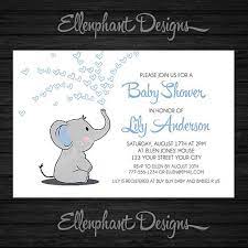 Elephant Baby Shower Invitation Template Boy Blue Hearts Etsy Purple Baby Shower Invites Elephant Baby Shower Invitations Baby Shower Invites For Girl