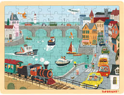 Complex and artistic jigsaw puzzles make great commemorative gifts, corporate promotions or educational toys. Amazon Com Top Bright 100 Piece Puzzles For Kids Ages 4 8 Urban Jigsaw Puzzle For 4 5 Year Old Toys Games