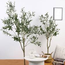 4 Foot6 Foot Artificial Olive Treeartificial Treesilk Etsy In 2020 Artificial Tree Faux Olive Tree Silk Tree