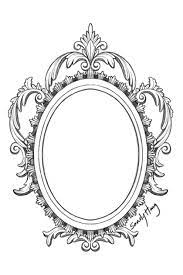 Vintage Mirror Design Mirror Tattoos Framed Tattoo Mirror Drawings