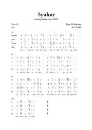 Beberapa lagu yang dimainkan di tangga nada minor adalah lagu syukur ciptaan h. Nada Dasar Apa Yang Terdapat Dalam Lagu Syukur Brainly Co Id