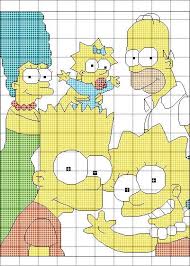Instant delivery, days and weeks for fun. Simpsons Cross Stitch Perler