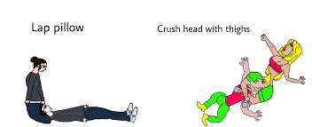 Lap pillow vs Crush head with thighs : r/virginvschad
