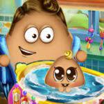 Click on various items on display in the bathing level and make pou happy. Baby Pou In The Bathroom Coko Games Educational Games
