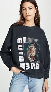 Farm rio sami wildcat joggers / wild animal prints / cats. Anine Bing Wild Cat Sweatshirt Sweatshirts Women Hoodies Sweatshirts Sweatshirts Women