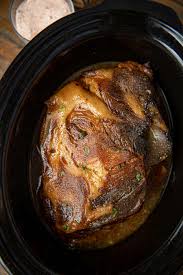 Remove the foil, turn up the oven to 200c/180c fan/gas 6 and cook for a further 1 hr 30 mins or until the pork is very tender and the skin has turned to crispy crackling. Hawaiian Slow Cooker Kalua Pork Dinner Then Dessert