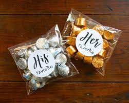 His And Her Favorite Wedding Favor Bags 10 His And 10 Her Etsy Edible Wedding Favors My Wedding Favors Wedding Favors For Guests