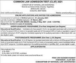 Maybe you would like to learn more about one of these? Clat 2021 Law Entrance Examination Application Forms To Be Released On January 1