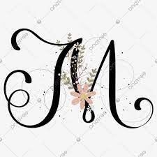 Litera M Alfabet Odreczny Napis Z S List A Clipart List Alfabet Png I Wektor Do Pobrania Za Darmo Lettering Alphabet Vector Flowers Letter Ornaments