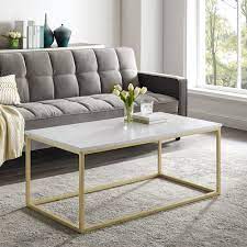 Is there any other recommendations you have? Modern Open Box Faux White Marble And Gold Coffee Table By Manor Park Walmart Com Walmart Com