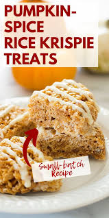 Small Batch Pumpkin Spice Rice Krispie Treats In 2020 Rice Krispie Treats Pumpkin Spice Rice Krispie Treats Pumpkin Spiced Latte Recipe