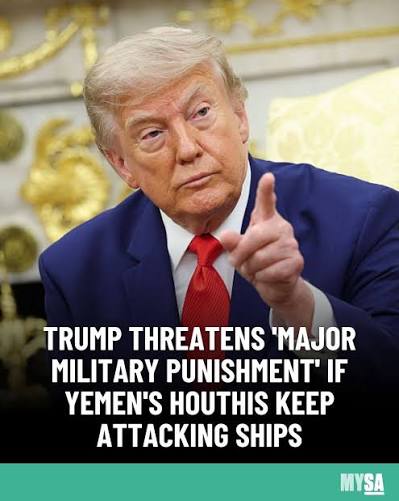 The president said on social media Thursday that “if they do this again, the U.S. will hold Iran responsible, in that the Houthis are a Surrogate and/or Proxy of Iran, and major