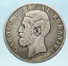 1883 Romania With King Carol I Shield Large Genuine Silver 5 Lei Coin I82980 Ebay In 2020 Coins Carole Romania