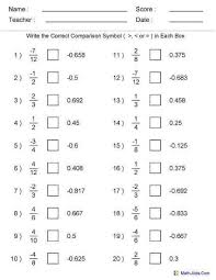 Comparing Fractions And Decimals Worksheets Fractions Decimals Comparing Fractions Ordering Fractions
