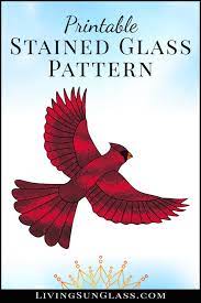 Cardinal Stained Glass Pattern Etsy