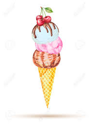 Pour les articles homonymes, voir cornet. Trois Boules De Creme Glacee Dans Un Cornet Gaufre Avec La Cerise Aquarelle Illustration Vectorielle Clip Art Libres De Droits Vecteurs Et Illustration Image 38199587