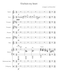 Unchain My Heart Sheet Music For Piano Trombone Flute Drum Group More Instruments Mixed Ensemble Musescore Com