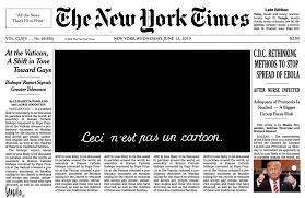 A community for 14 years. Cartooning For Peace Deplores The Disappearance Of The Press Cartoon In The Ny Times Cartooning For Peace