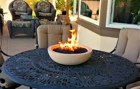 Outdoor coffee & side tables : Fire Topper Stone Propane Outdoor Tabletop Fireplace Reviews Wayfair