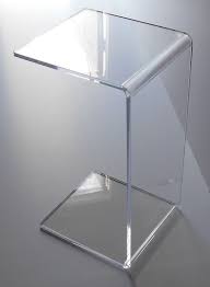 Clear Acrylic Lucite Plexiglass End Slide Table Lucite 23 High Couch Laptop Acrylic Coffee Table Acrylic Furniture Acrylic Side Table