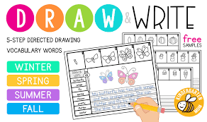 free directed drawing worksheets kindergarten mom