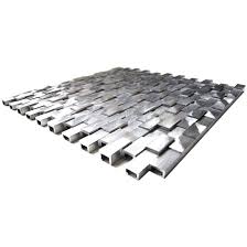 Our metal mosaic tiles are constructed by overlaying a flat piece or capped piece of steel over an equal sized ceramic tile. Eden Mosaic Tile 3d Raised 112 X 12 Metal Mosaic Tile Wayfair