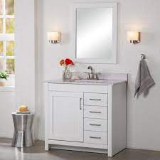 Buy products such as 30 in. Westcourt 36 In W X 21 In D X 34 In H Bath Vanity Cabinet Only In White Bathroom Vanities Without Tops White Sink Bathroom Vanity Tops