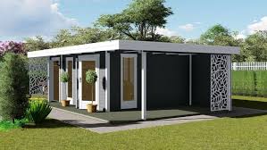 Gartenhaus Flachdach Anbau Vordach 4 5mx3m 2m 40mm Holz Celle Eb40225ofot In 2020 Gartenhaus Mit Terrasse Design Gartenhaus Gartenhaus