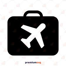 Download Airplane Luggage Svg Cut File Flight Suitcase Clipart Premium Svg