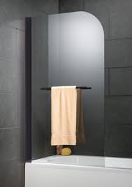 Pare Baignoire 1 Volet Profiles Noir 140 X 80 Cm Capri Delux Paroi Baignoire Ecran De Baignoire Baignoire