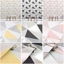 Apex Geometric Wallpaper Available In 4 Colours Black And Silver Fd41994 Rose Wallpaper Bedroom Wallpaper Bedroom Feature Wall Geometric Wallpaper Metallic