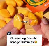 It’s a peelable mango gummy showdown 🥭🤯 #mangogummy #mangogummies #peelablemangogummy #mango #peelablegummy #walgreens #walgreensfinds #viralsnacks #viralfood #eatsbyrachel