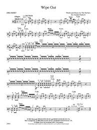 Wipe Out Drums Drum Sheet Music Digital Sheet Music Sheet Music