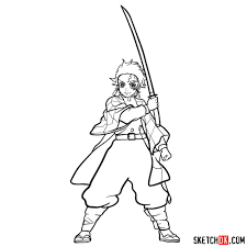 He is a demon slayer in the demon slayer corps, who joined to find a remedy to turn his sister. How To Draw Tanjiro Kamado Demon Slayer Sketchok Easy Drawing Guides