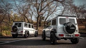 Tuned Suzuki Jimny G Class Lookalike Meets The Real Thing Suzuki Jimny Mercedes Benz G Class G Class