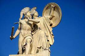 Bronzestatue der göttin athene aus wachs auf 54 cm hohem marmorsockel. Pallas Athene Die Griechische Gottin Der Weisheit Die Gotter