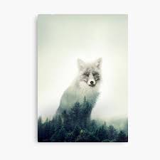 Photoshop animal double exposure floral pattern. Double Exposure Canvas Prints Redbubble