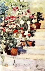 Flowers On Stairs Stefan Luchian Artwork Painting Painting Art