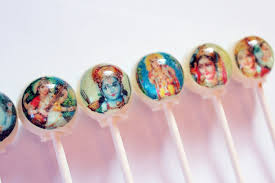 Indian Gods Edible Images Hard Candy Lollipop 6 Hard Candy Lollipops Edible Images Hard Candy