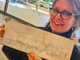 Seattle Apple Store with @uskseattle at University Village last Friday.  Thanks to Dan and the really nice staff who allowed me to sketch inside  after I dropped off my iMac for service.