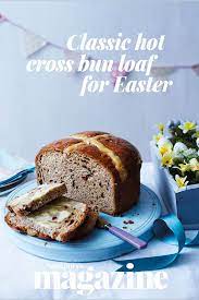 Hot Cross Bun Loaf Sainsbury S Magazine Recipe Bread Recipes Sweet Cross Buns Easter Baking
