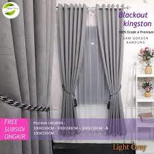 Model ini juga bisa digunakan jika kamu ingin ruangan tertutup tetapi tetap bisa ditembus cahaya. Sam Gorden Hordeng Jendela Pintu Kamar Tidur Dan Ruang Tamu Bahan Blackout Import Warna Light Grey Minimalis Lazada Indonesia