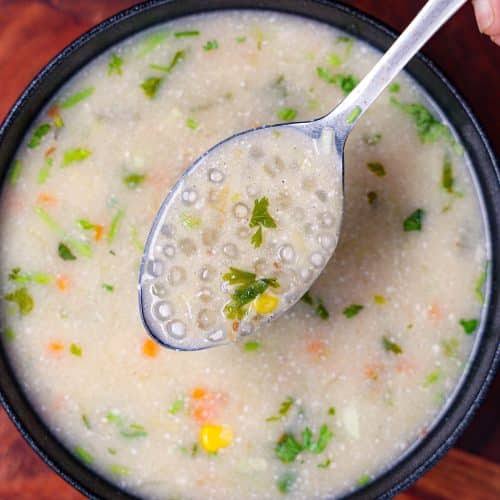 Sabudana Soup Recipe | Mix Veg Sago Soup - Weight Loss Recipe