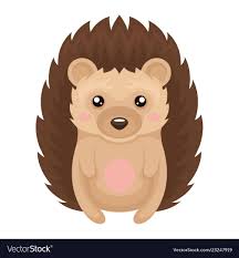 Cute Hedgehog Animal Cartoon Character Vector Image On Vectorstock Cartoon Animals Hedgehog Animal Cute Cartoon Characters