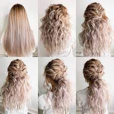 Wedding hairstyle for medium long hair. 34 Diy Hairstyle Tutorials For Wedding And Prom My Deer Flowers