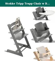 Stokke Tripp Trapp Chair W Baby Set Stokke Tray Grey Loom Cushion Storm Grey Includes The Stokke Tripp Baby High Chair Tripp Trapp Chair Striped Cushions